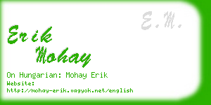 erik mohay business card